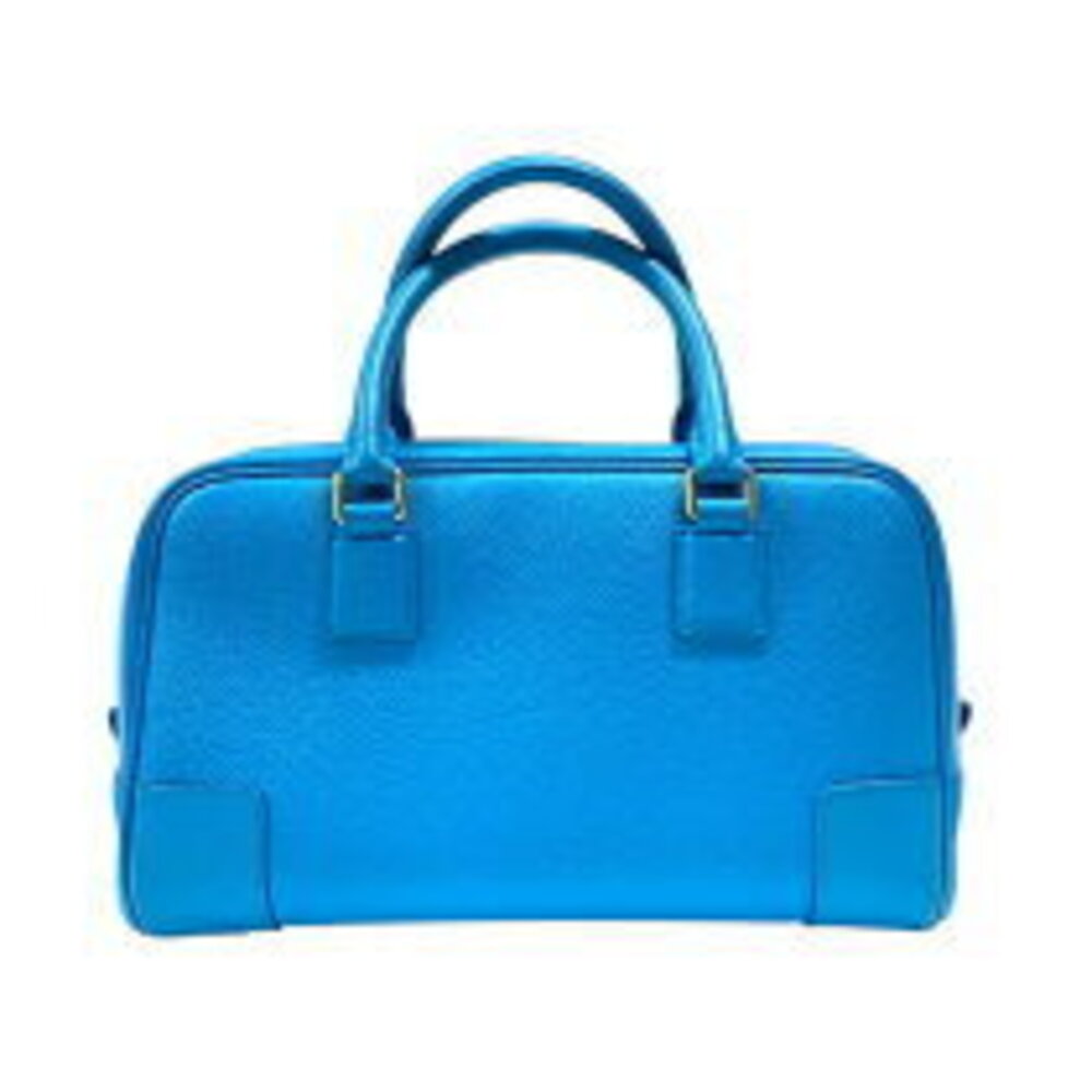 Loewe Handbag Blue Amazona Pebbled Calfskin